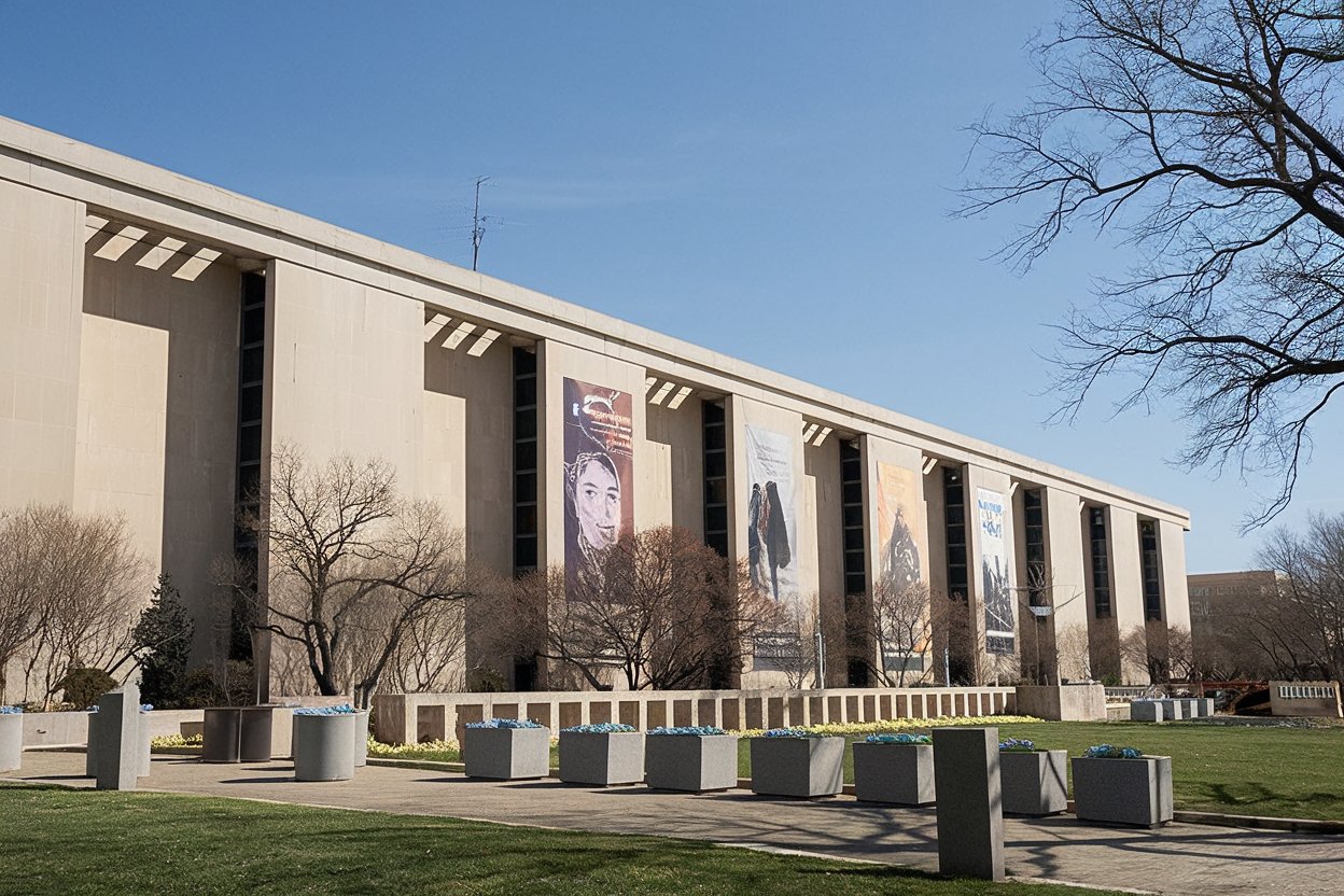 The exterior of the National Museum of American History in Washington, D.C., featuring its modern architecture and welcoming entrance.