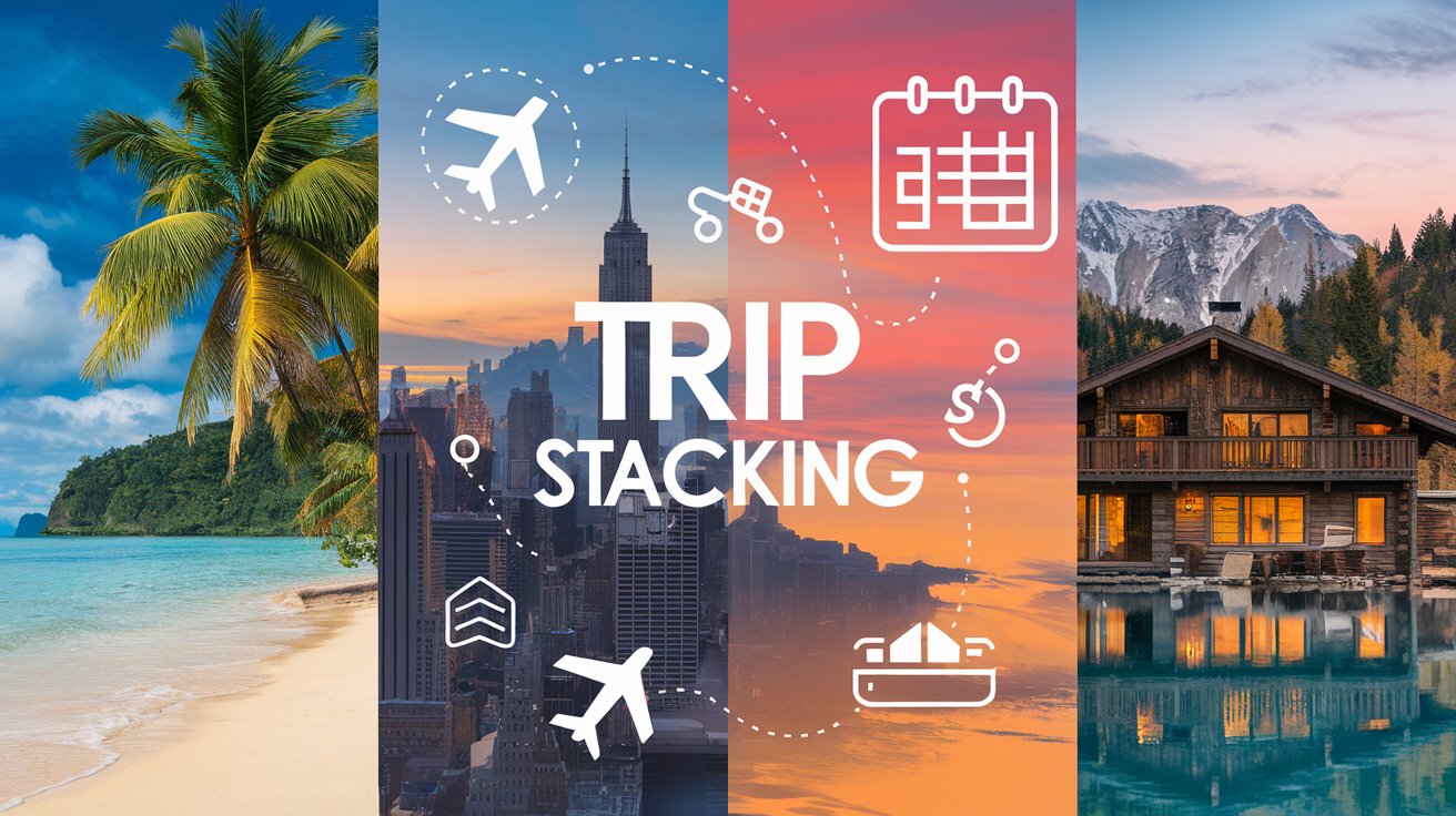 Trip stacking is a strategy where travelers book multiple, flexible travel arrangements for the same dates. It allows them to choose the best option as their travel approaches and cancel others with minimal penalties, providing flexibility in case of disruptions.